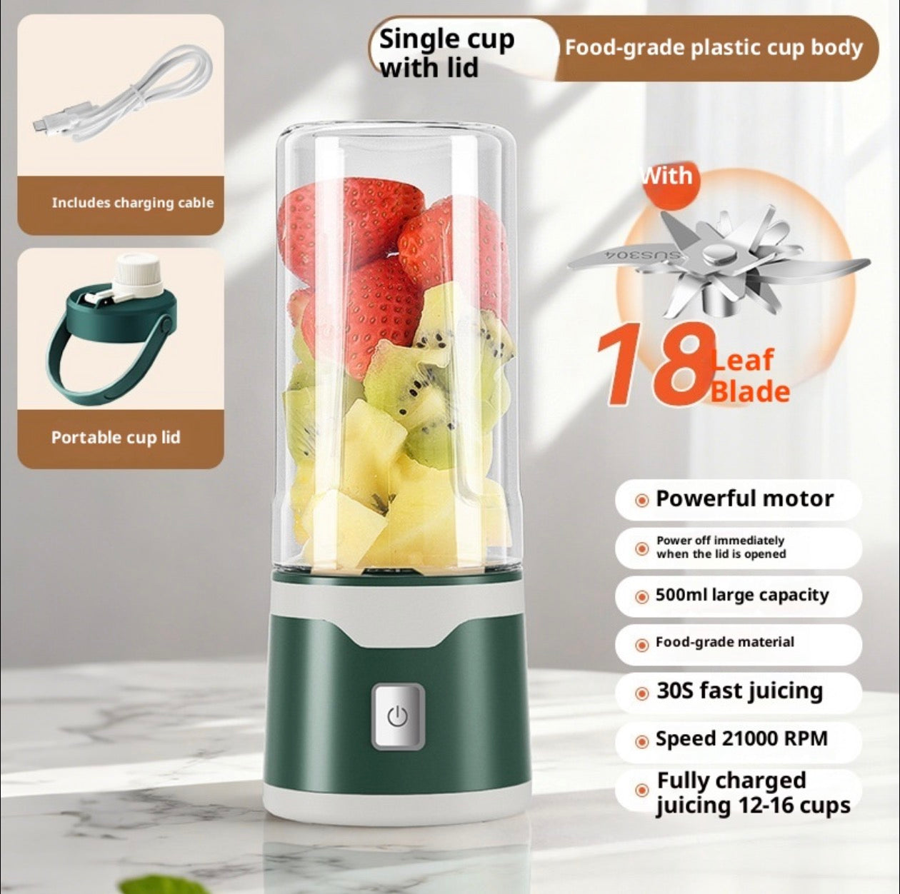 Blender portable USB–smoothie frais partout
