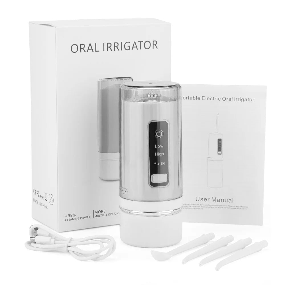 Oral Irrigator Dental Water Flosser Portable Dental Water 3 Modes Teeth Cleaner Toothbrush Oral Hygiene Clean USB Rechargeable