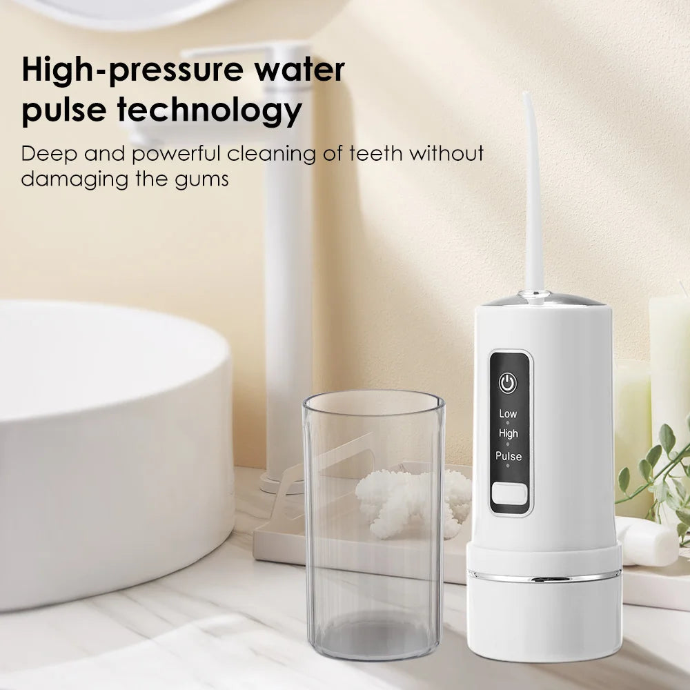 Oral Irrigator Dental Water Flosser Portable Dental Water 3 Modes Teeth Cleaner Toothbrush Oral Hygiene Clean USB Rechargeable