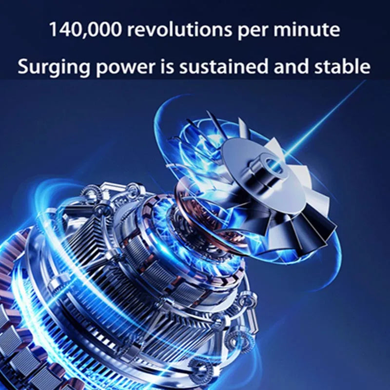 New 350000RPM X6 Electric Violent Fan Blower Vacuum Dust Cleaner Type-C Charge Strong Wind 53m/s Brushless Turbo Jet Blower ﻿