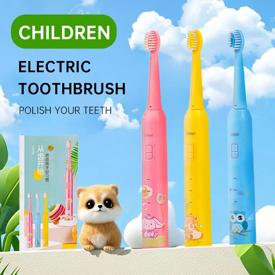 Children's electric toothbrush DuPont soft hair IPX7 waterproof rechargeable type