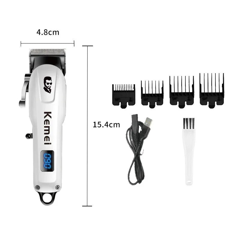 Kemei Mini Powerful Cordless Hair Clipper Electric Professional Barber Hair Trimmer Beard Hair cutting Machine Rechargeable