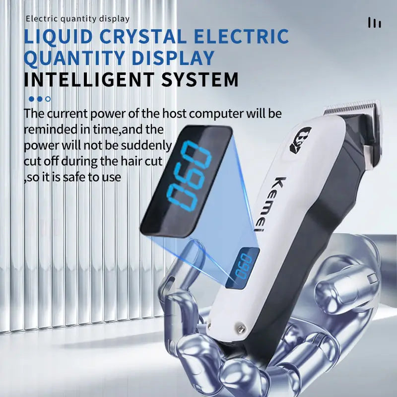 Kemei Mini Powerful Cordless Hair Clipper Electric Professional Barber Hair Trimmer Beard Hair cutting Machine Rechargeable