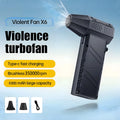 New 350000RPM X6 Electric Violent Fan Blower Vacuum Dust Cleaner Type-C Charge Strong Wind 53m/s Brushless Turbo Jet Blower ﻿