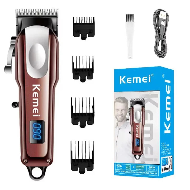 Kemei Mini Powerful Cordless Hair Clipper Electric Professional Barber Hair Trimmer Beard Hair cutting Machine Rechargeable