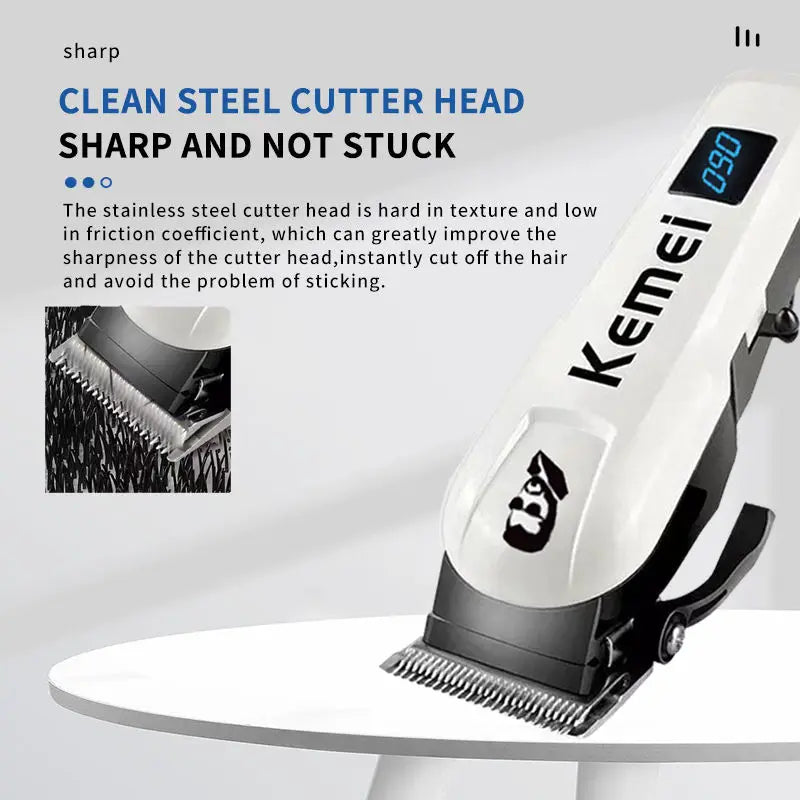 Kemei Mini Powerful Cordless Hair Clipper Electric Professional Barber Hair Trimmer Beard Hair cutting Machine Rechargeable