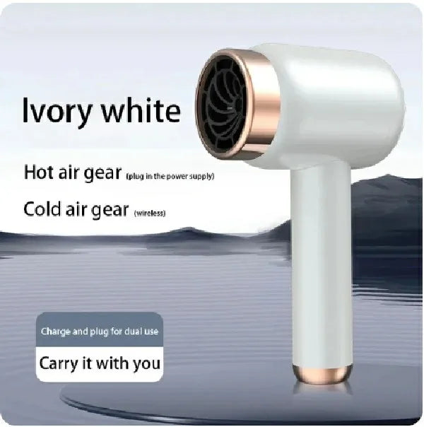 Hair Dryer Charging Portable USB Rechargeable Hairdryer High-Power Home Quick-Dry Hair Salon Travel Blow Dryer