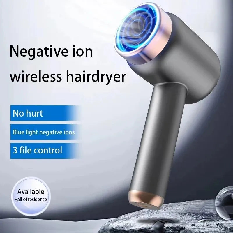 Hair Dryer Charging Portable USB Rechargeable Hairdryer High-Power Home Quick-Dry Hair Salon Travel Blow Dryer
