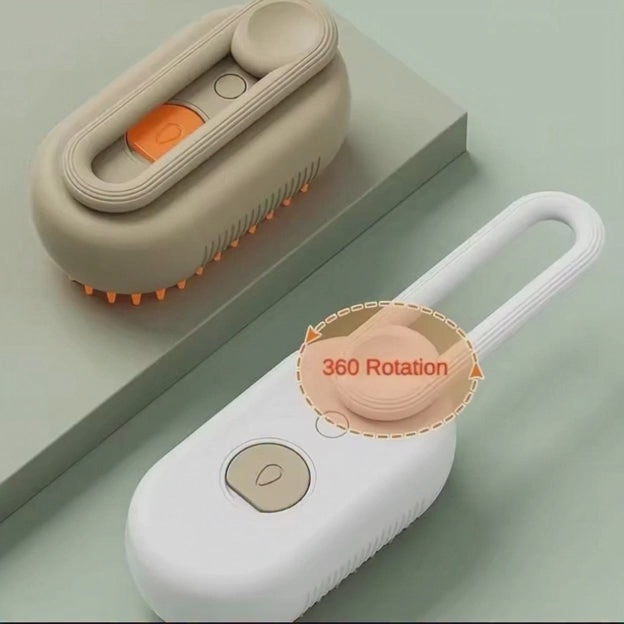 Brosse vapeur, magique pour animaux, chat et chien 3-en-1 nettoyage, anti -poils et massage￼