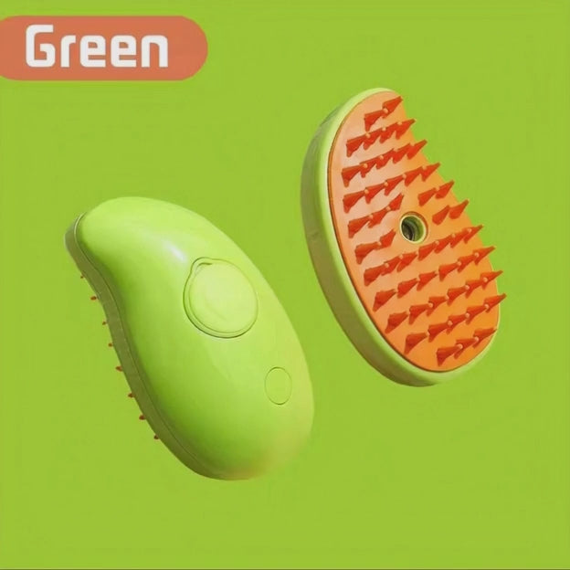 Brosse vapeur, magique pour animaux, chat et chien 3-en-1 nettoyage, anti -poils et massage￼