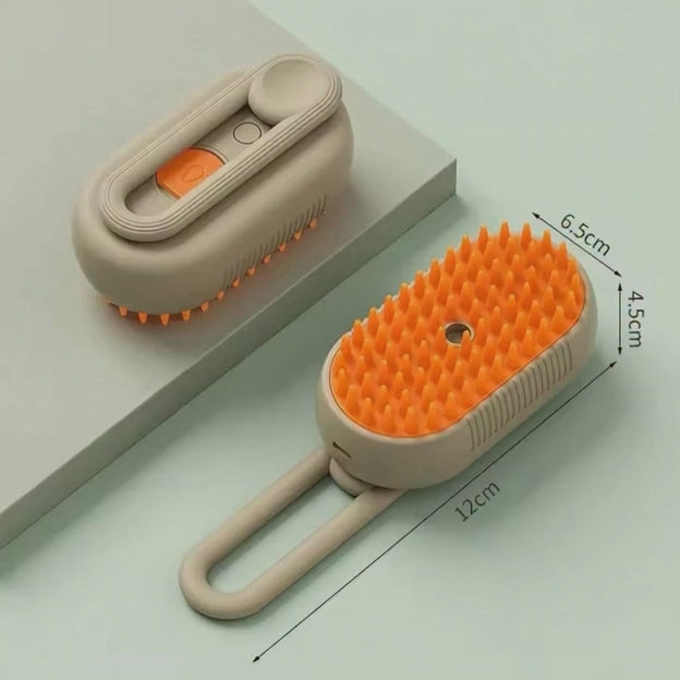 Brosse vapeur, magique pour animaux, chat et chien 3-en-1 nettoyage, anti -poils et massage￼