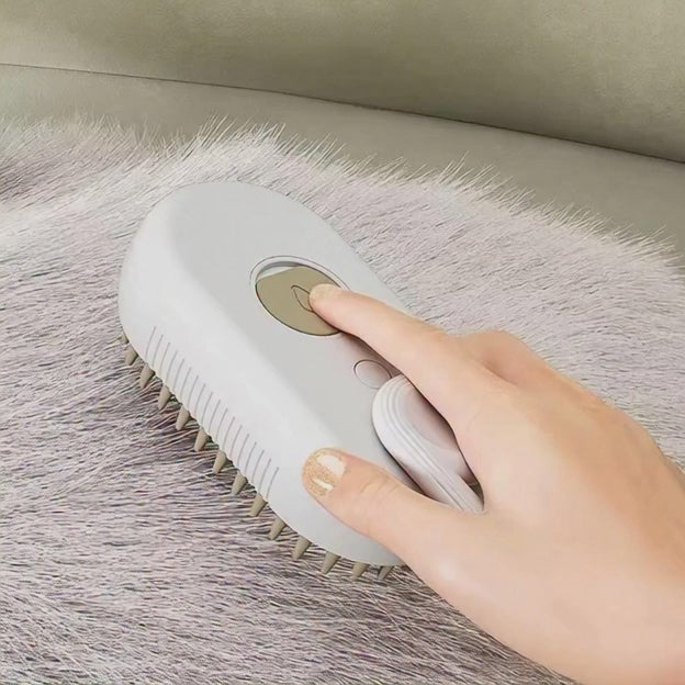 Brosse vapeur, magique pour animaux, chat et chien 3-en-1 nettoyage, anti -poils et massage￼